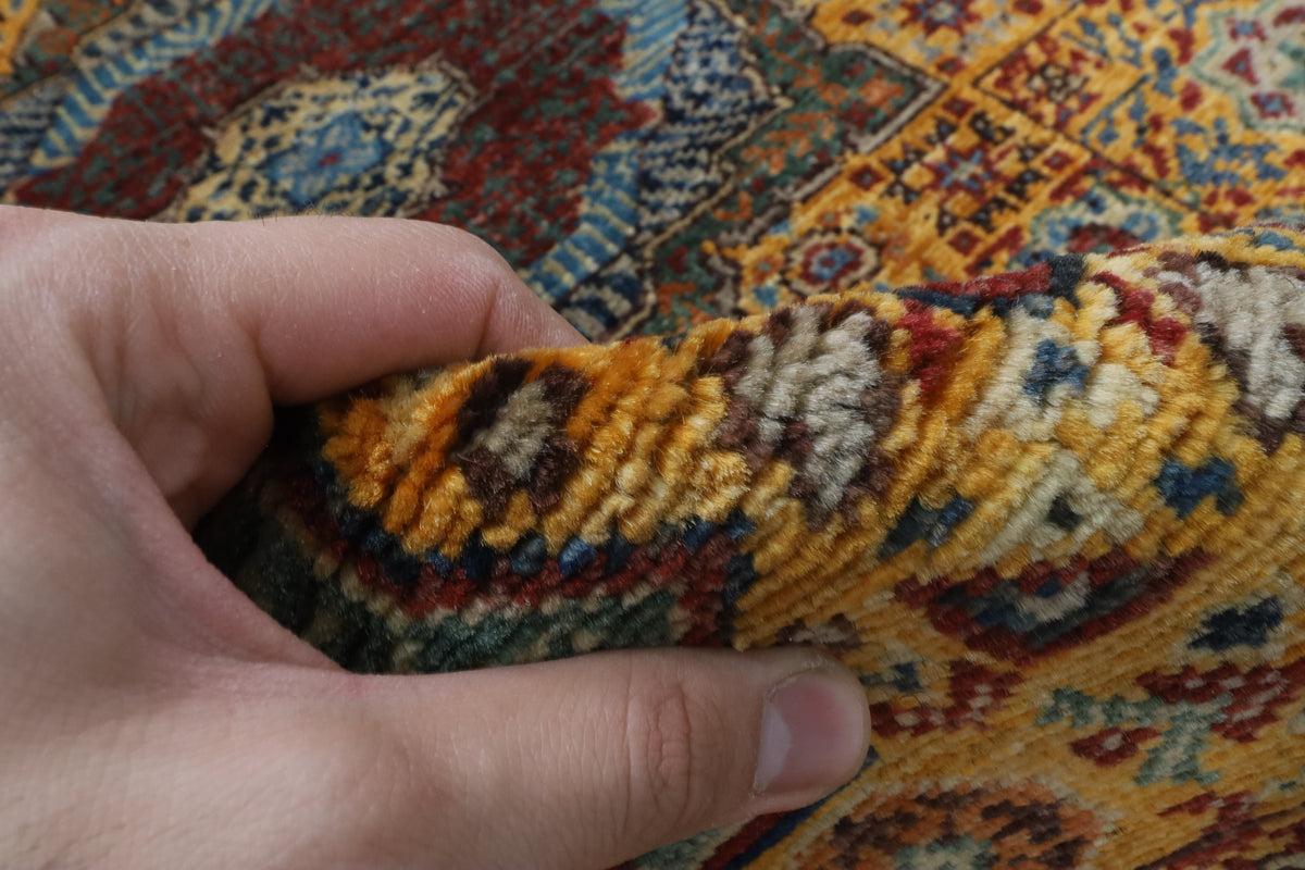 120 x 180 cm | Mamluk Hand Knotted Wool Afghan Carpet