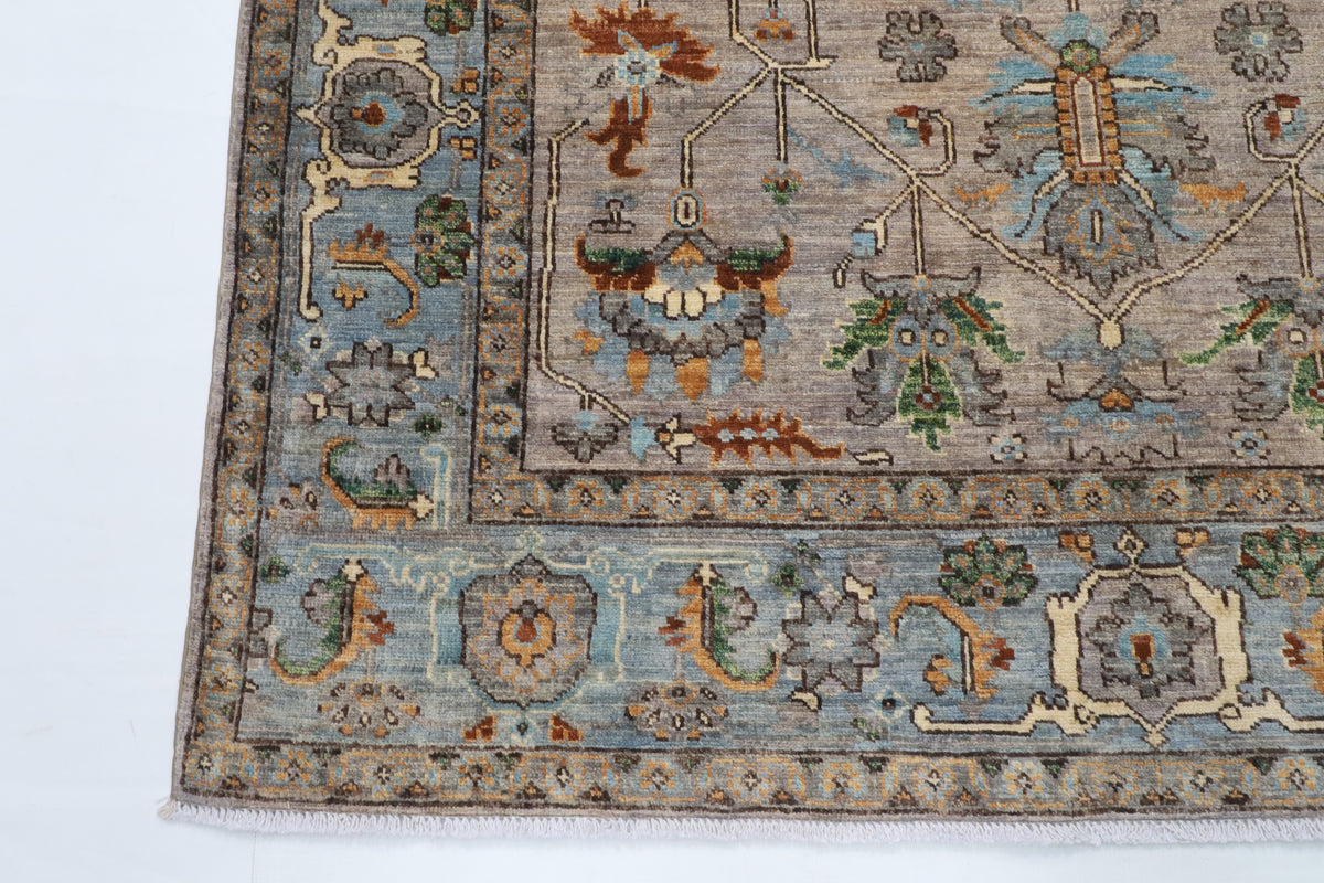 147 x 215 cm | Bidjar Gray Hand Knotted Wool Afghan Carpet