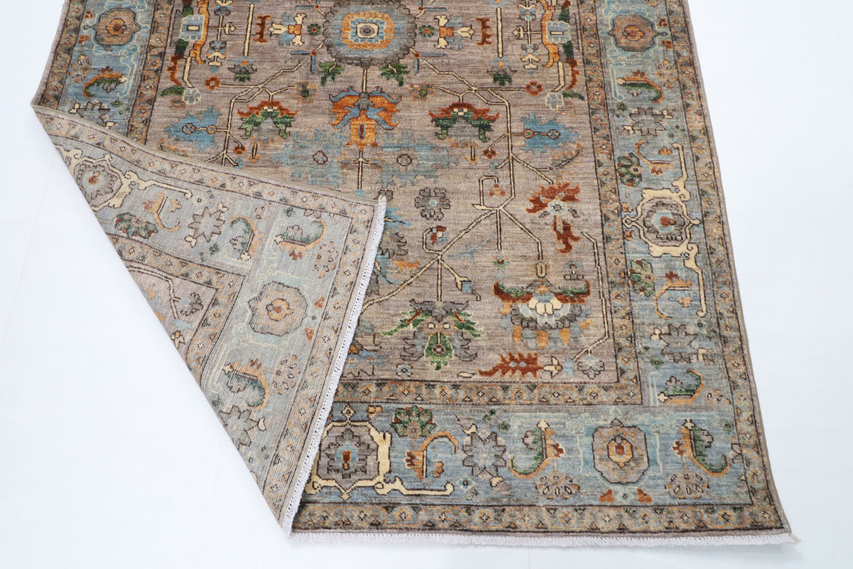 147 x 215 cm | Bidjar Gray Hand Knotted Wool Afghan Carpet