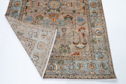 147 x 215 cm | Bidjar Gray Hand Knotted Wool Afghan Carpet