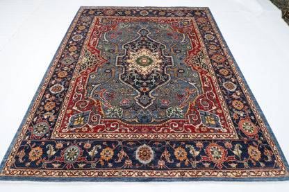 246 x 292 cm | Oriental heriz Area Rug Afghan Hand Knotted Veg Dye Wool carpet
