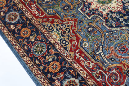 246 x 292 cm | Oriental heriz Area Rug Afghan Hand Knotted Veg Dye Wool carpet