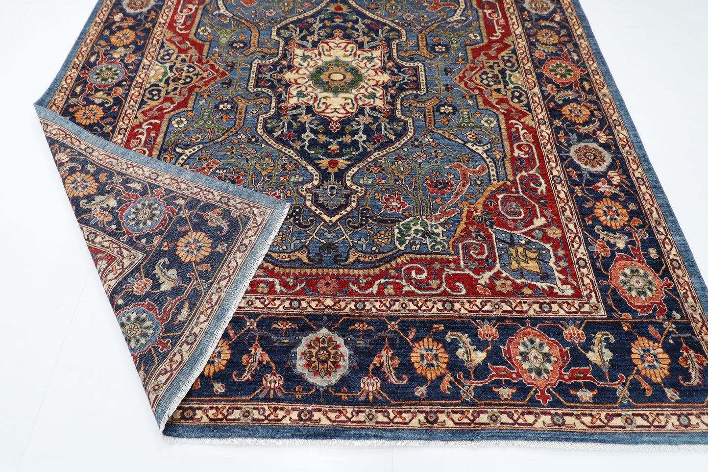 246 x 292 cm | Oriental heriz Area Rug Afghan Hand Knotted Veg Dye Wool carpet
