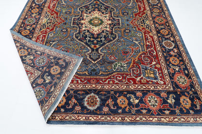 246 x 292 cm | Oriental heriz Area Rug Afghan Hand Knotted Veg Dye Wool carpet