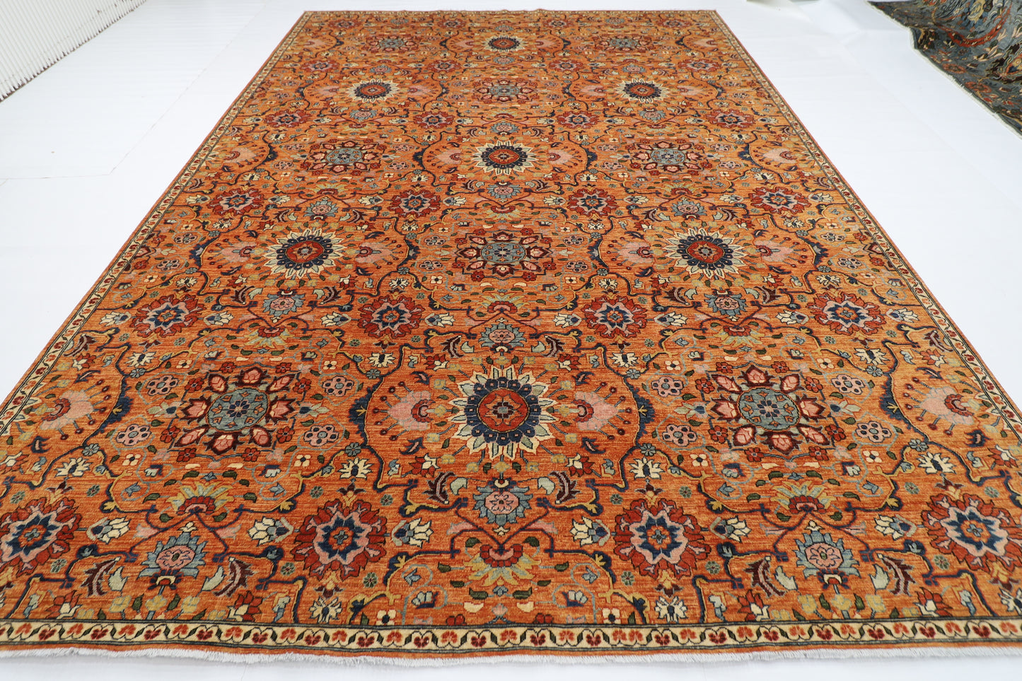306 x 430 cm | Suzani Floral Large Area Rug Afghan Hand Knotted Veg Dye Wool carpet