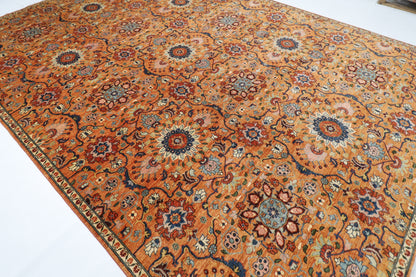 306 x 430 cm | Suzani Floral Large Area Rug Afghan Hand Knotted Veg Dye Wool carpet