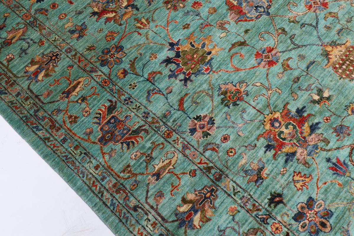 200 x 288 cm | Sultani Hand Knotted Wool Afghan Carpet