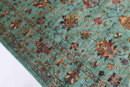 200 x 288 cm | Sultani Hand Knotted Wool Afghan Carpet