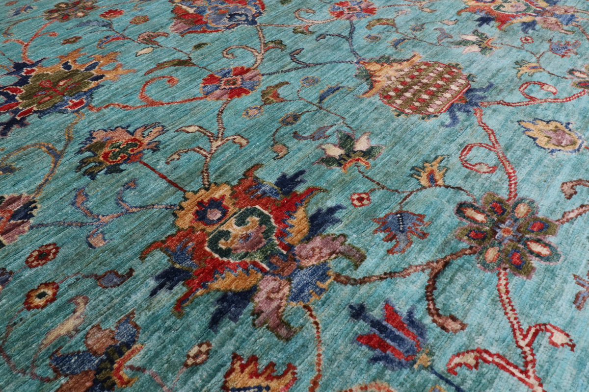 200 x 288 cm | Sultani Hand Knotted Wool Afghan Carpet