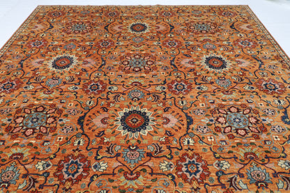 306 x 430 cm | Suzani Floral Large Area Rug Afghan Hand Knotted Veg Dye Wool carpet