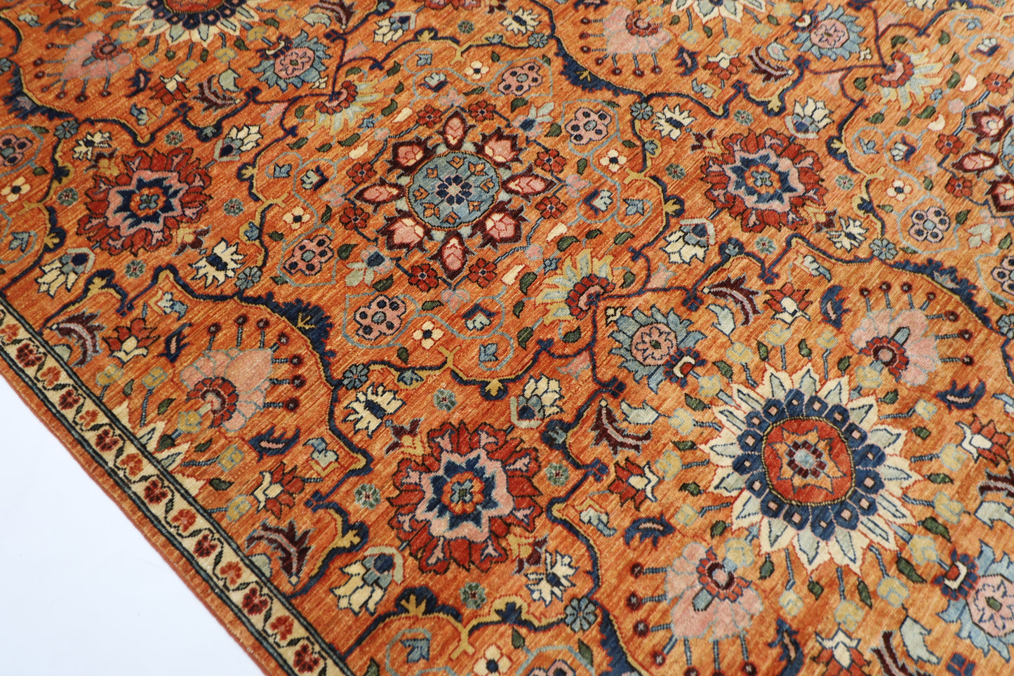 306 x 430 cm | Suzani Floral Large Area Rug Afghan Hand Knotted Veg Dye Wool carpet