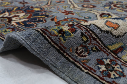 303 x 421 cm | Serapi Floral Gray Area Rug Afghan Hand Knotted veg Dye Wool carpet