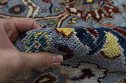 303 x 421 cm | Serapi Floral Gray Area Rug Afghan Hand Knotted veg Dye Wool carpet