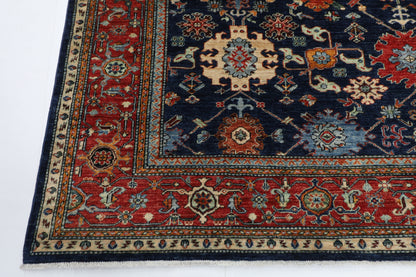 256 x 300 cm | bidjar Navy Blue Area Rug Afghan Hand Knotted veg Dye Wool carpet