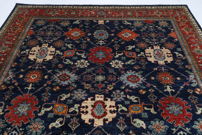 256 x 300 cm | bidjar Navy Blue Area Rug Afghan Hand Knotted veg Dye Wool carpet
