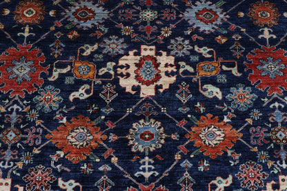 256 x 300 cm | bidjar Navy Blue Area Rug Afghan Hand Knotted veg Dye Wool carpet