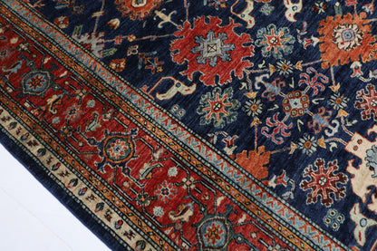 256 x 300 cm | bidjar Navy Blue Area Rug Afghan Hand Knotted veg Dye Wool carpet