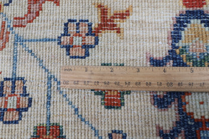 206 x 299 cm | Sultani Beige Hand Knotted Wool Afghan Carpet