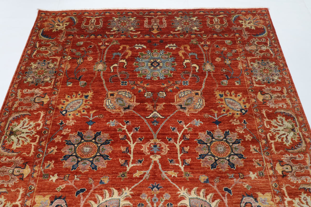 173 x 240 cm | Sultani Hand Knotted Wool Afghan Carpet
