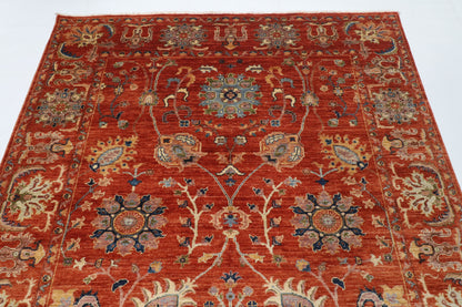 173 x 240 cm | Sultani Hand Knotted Wool Afghan Carpet
