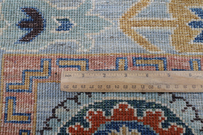 248 x 304 cm | Suzani Gray Area Rug Afghan Hand Knotted veg Dye Wool carpet