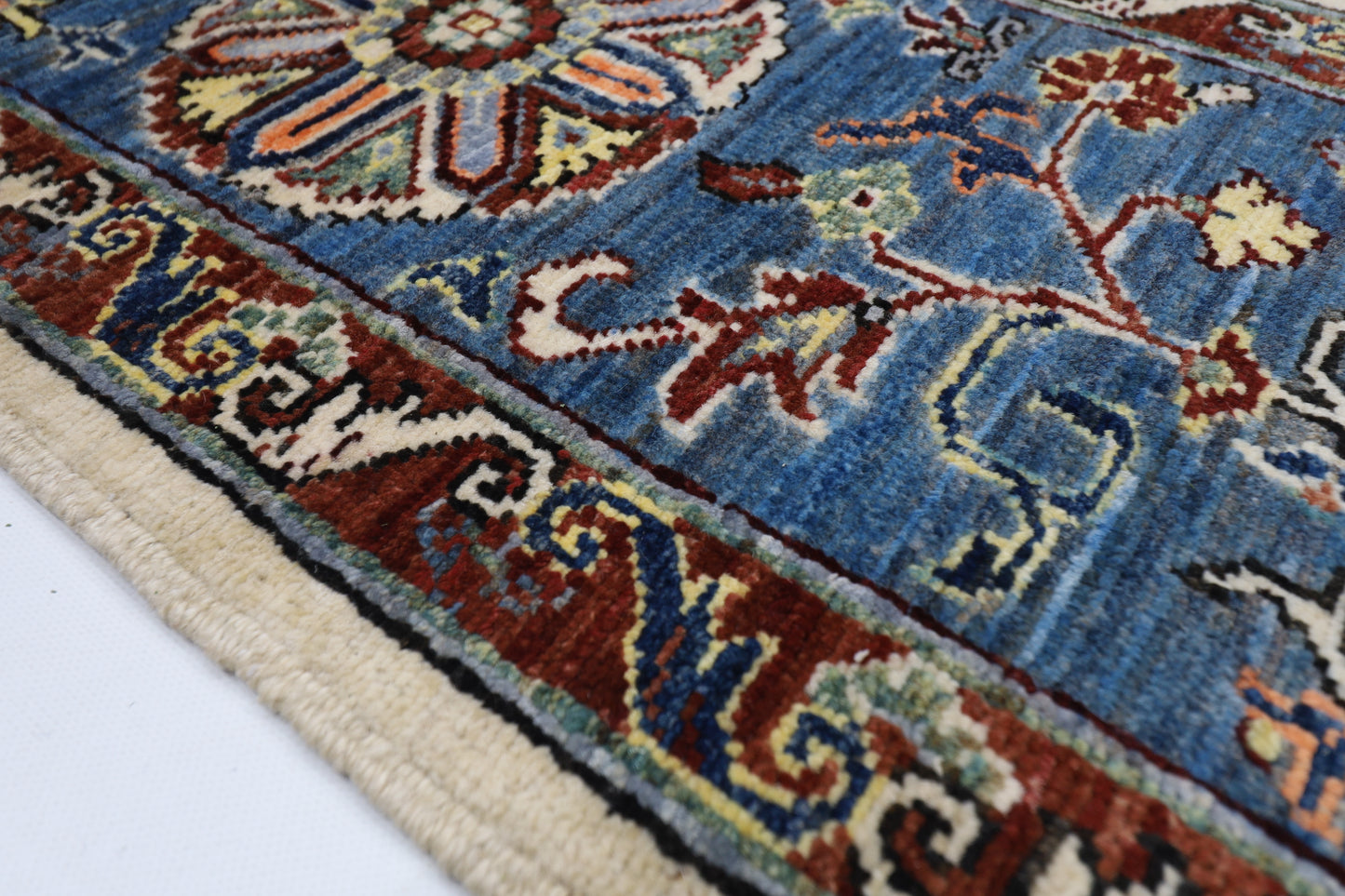 248 x 294 cm | Suzani beige Area Rug Afghan Hand Knotted veg Dye Wool carpet