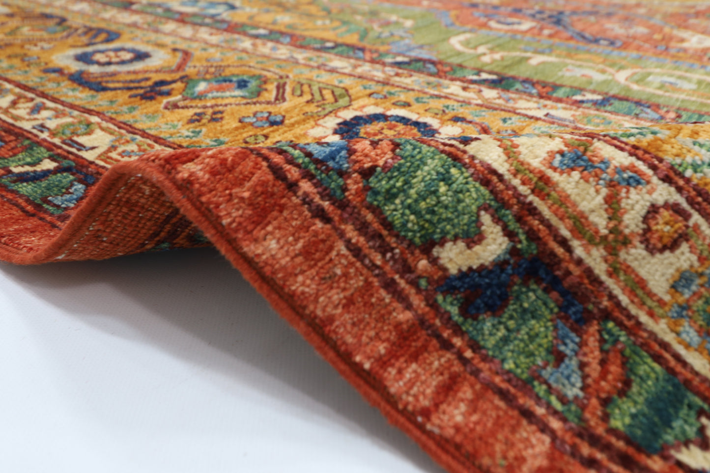 305 x 418 cm | Heriz Geometric Area Rug Afghan Hand Knotted Veg Dye Wool carpet