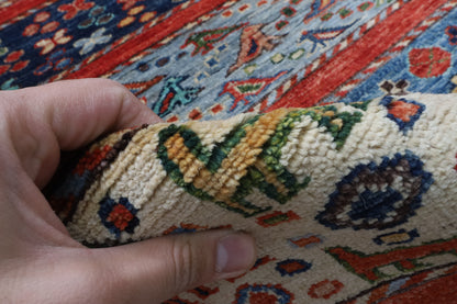 198 x 258 cm | Birds Hand Knotted Wool Afghan Carpet