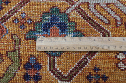 305 x 418 cm | Heriz Geometric Area Rug Afghan Hand Knotted Veg Dye Wool carpet