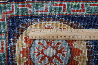 247 x 299 cm | Suzani blue Area Rug Afghan Hand Knotted veg Dye Wool carpet