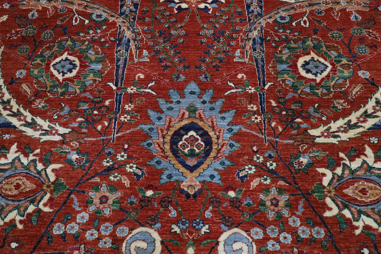 270 x 346 cm | bidjar Orange Area Rug Afghan Hand Knotted veg Dye Wool carpet