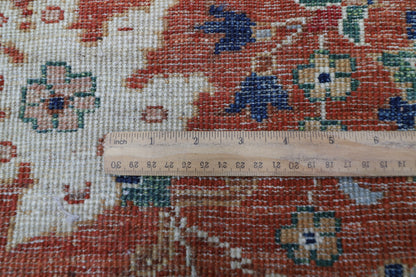 270 x 346 cm | bidjar Orange Area Rug Afghan Hand Knotted veg Dye Wool carpet