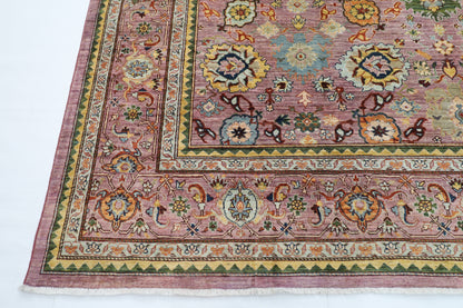 305 x 431 cm |Floral Bidjar Pink Area Rug Afghan Hand Knotted Veg Dye Wool carpet