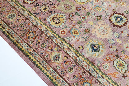 305 x 431 cm |Floral Bidjar Pink Area Rug Afghan Hand Knotted Veg Dye Wool carpet