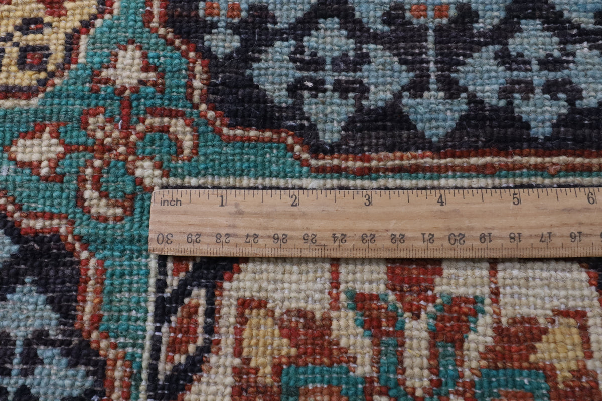 118 x 195 cm | Mamluk Hand Knotted Wool Afghan Carpet