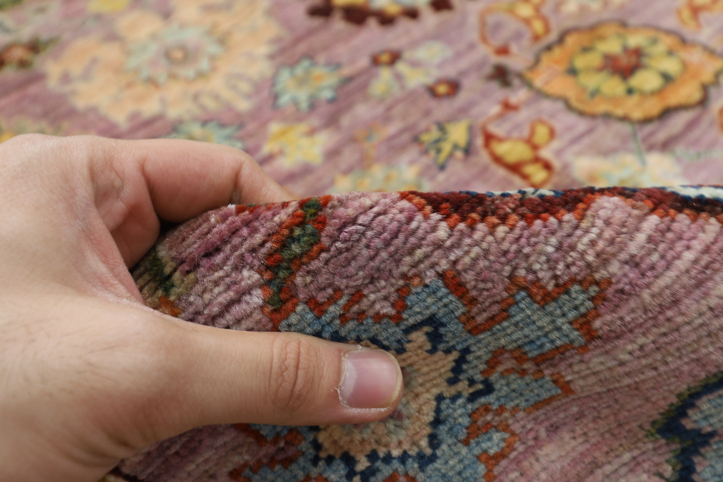 305 x 431 cm |Floral Bidjar Pink Area Rug Afghan Hand Knotted Veg Dye Wool carpet