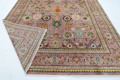305 x 431 cm |Floral Bidjar Pink Area Rug Afghan Hand Knotted Veg Dye Wool carpet