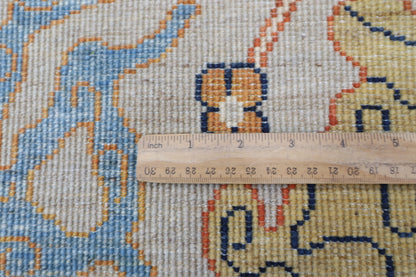 200 x 303 cm | Suzani Blue Area Rug Afghan Hand Knotted Veg Dye Wool carpet