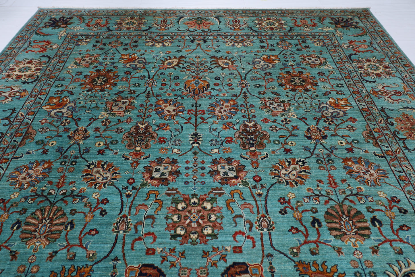 308 x 423 cm | floral Large Area Rug Afghan Hand Knotted veg Dye Wool carpet