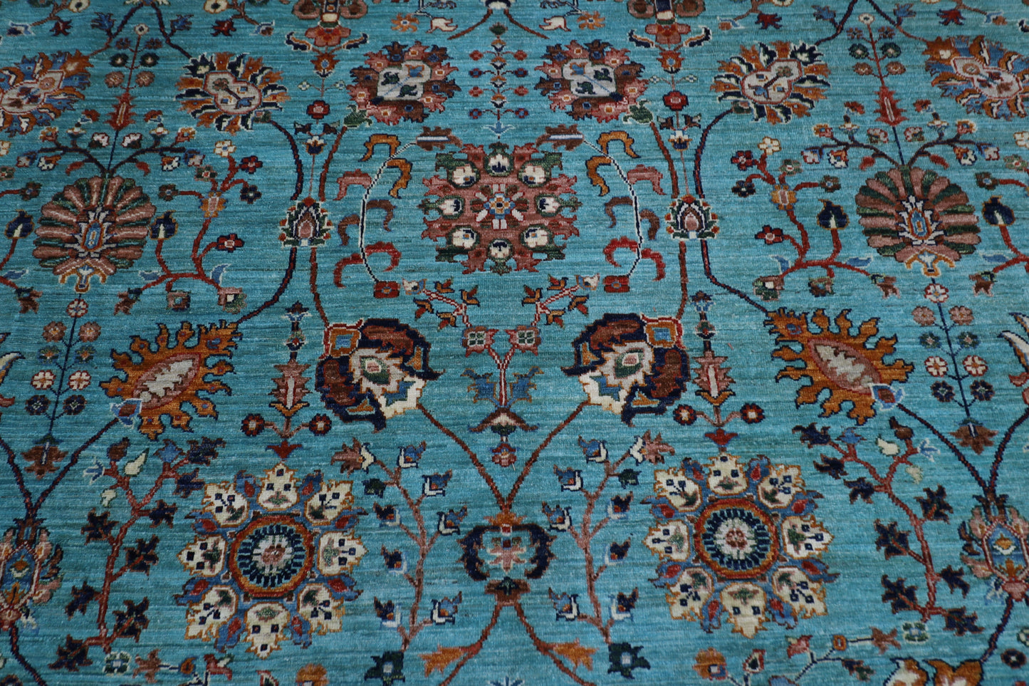 308 x 423 cm | floral Large Area Rug Afghan Hand Knotted veg Dye Wool carpet