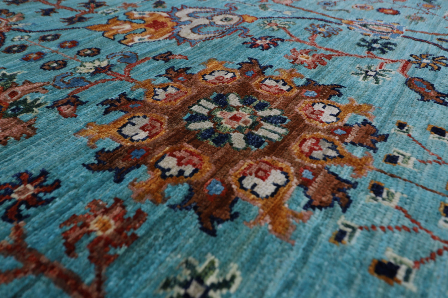 308 x 423 cm | floral Large Area Rug Afghan Hand Knotted veg Dye Wool carpet