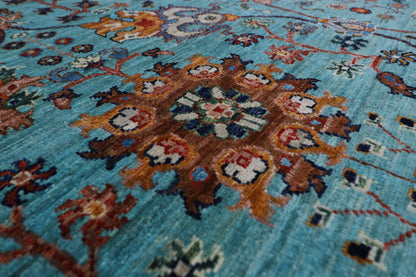 308 x 423 cm | floral Large Area Rug Afghan Hand Knotted veg Dye Wool carpet