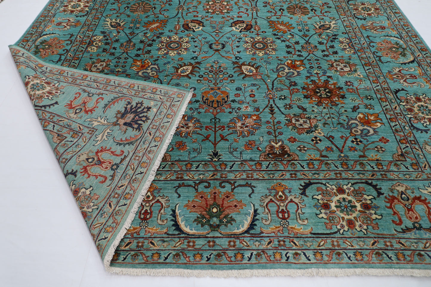 308 x 423 cm | floral Large Area Rug Afghan Hand Knotted veg Dye Wool carpet