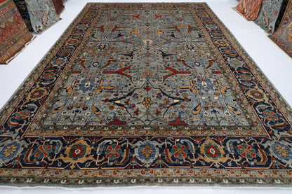 301 x 423 cm | bidjar gray Large Area Rug Afghan Hand Knotted veg Dye Wool carpet