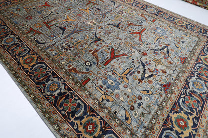 301 x 423 cm | bidjar gray Large Area Rug Afghan Hand Knotted veg Dye Wool carpet