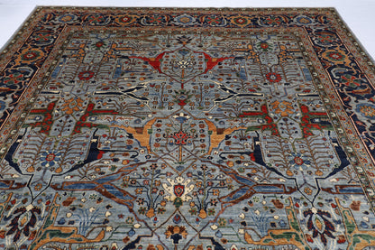 301 x 423 cm | bidjar gray Large Area Rug Afghan Hand Knotted veg Dye Wool carpet