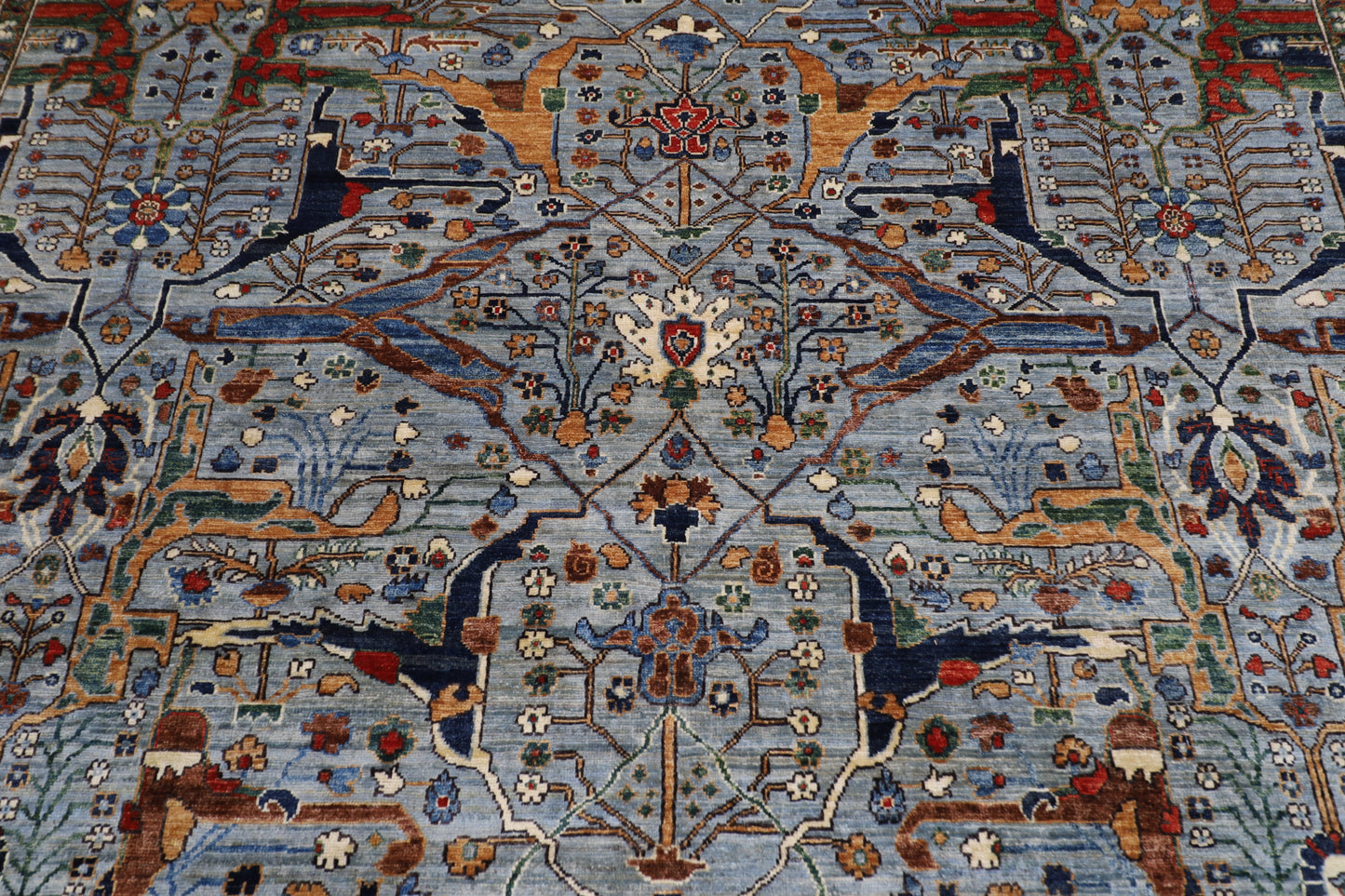 301 x 423 cm | bidjar gray Large Area Rug Afghan Hand Knotted veg Dye Wool carpet