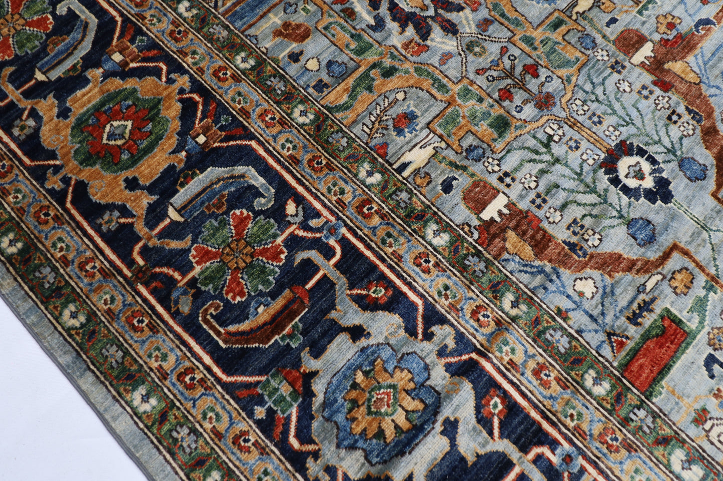 301 x 423 cm | bidjar gray Large Area Rug Afghan Hand Knotted veg Dye Wool carpet