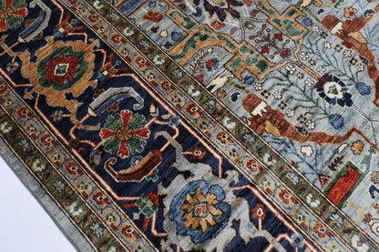 301 x 423 cm | bidjar gray Large Area Rug Afghan Hand Knotted veg Dye Wool carpet