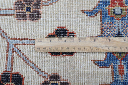 301 x 410 cm | Sultani Beige Area Rug Afghan Hand Knotted Veg Dye Wool carpet